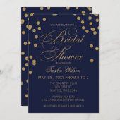 Glitzer-Konfetti-Brautparty Einladung (Vorne/Hinten)