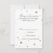 Glitzer-Konfetti-Graduierungspartei für Gold Foil RSVP Karte (Rückseite)
