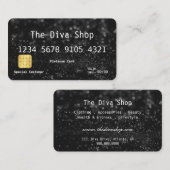 Glitzer-Kreditkarten-Schwarzes der Visitenkarte (Vorne/Hinten)