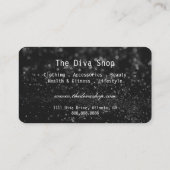 Glitzer-Kreditkarten-Schwarzes der Visitenkarte (Rückseite)