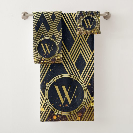 Glitzer-Kunst-Deko Gatsby bezauberndes Badhandtuch Set (Insitu)