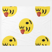 Glitzer küsst Emoji-Decke Fleecedecke (Vorderseite (Horizontal))