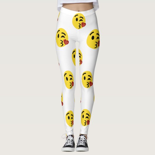 Glitzer küsst Emoji-Leggings Leggings (Vorderseite)