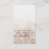 Glitzer Lange Lashes Augenbrauen Beige Cremekarte  Visitenkarte (Rückseite)