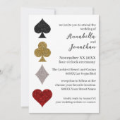 Glitzer Las Vegas Casino Wedding Einladung (Vorderseite)