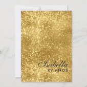 Glitzer Las Vegas Quinceñera Geburtstag Einladung (Rückseite)