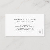 Glitzer Lash Brow Services Visitenkarte (Rückseite)