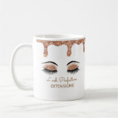 Glitzer Lash Extensions Tasse für Firmennamen (Links)