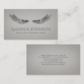 Glitzer Lashes Eyelash Extensions Silver Card Visitenkarte (Vorne/Hinten)