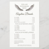 Glitzer Lashes Eyelash Extensions White Price List Flyer (Vorne)