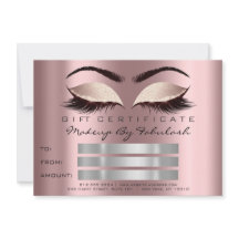 Glitzer Lashes Gold Mauve Makeup Certificate Spark
