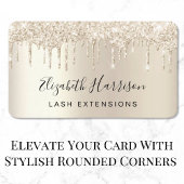 Glitzer Lashes Gold Visitenkarte
