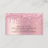Glitzer Lashes Pink Visitenkarte (Rückseite)