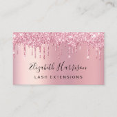 Glitzer Lashes Pink Visitenkarte (Vorderseite)