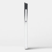 Glitzer Lashes Schwarzer Glitzer Ombre Silver Case-Mate iPhone Hülle (Rückseite / Links)