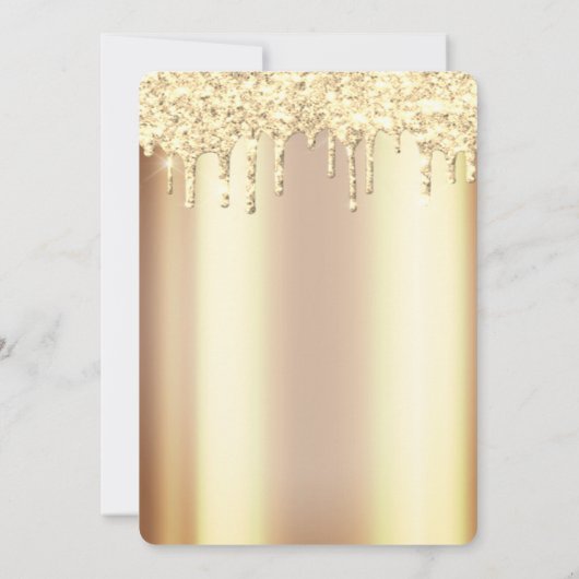 Glitzer lässt Cocktail Lemon-Rente fallen Einladung (Rückseite)