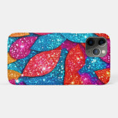 Glitzer-Leaf-Muster Case-Mate iPhone Hülle (Rückseite (Horizontal))