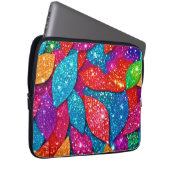 Glitzer-Leaf-Muster Laptopschutzhülle (Vorne Rechts)