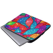 Glitzer-Leaf-Muster Laptopschutzhülle (Vorne Knopf)