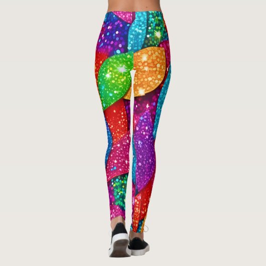 Glitzer-Leaf-Muster Leggings (Rückseite)