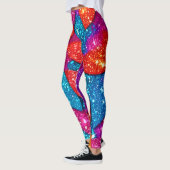 Glitzer-Leaf-Muster Leggings (Links)