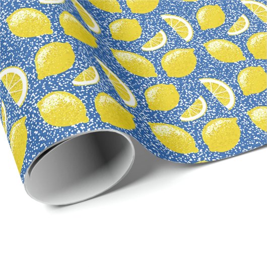 Glitzer Lemons Geschenkpapier (Rolleneckpunkt)
