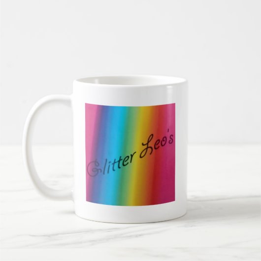 Glitzer Leo Kaffeetasse (Links)