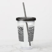 Glitzer-Leopard-Druck Acryltrinkbecher (Links)