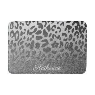 Glitzer-Leopard-Druck Badematte