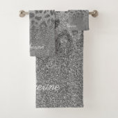 Glitzer-Leopard-Druck Badhandtuch Set (Insitu)