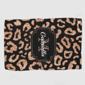 Glitzer-Leopard-Druck Golfhandtuch (Horizontal)