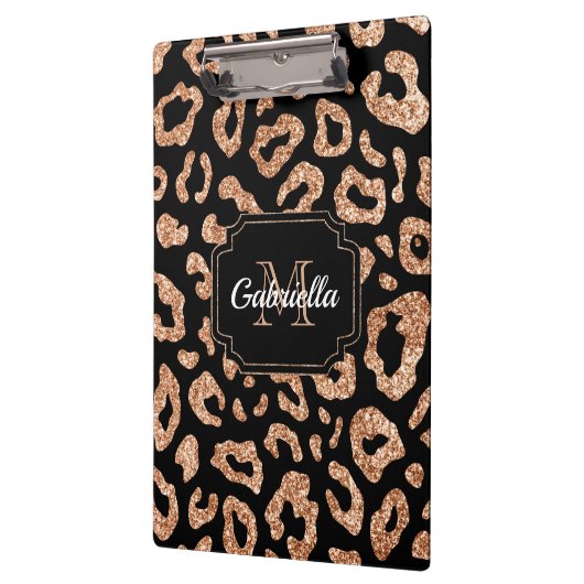 Glitzer-Leopard-Druck Klemmbrett (Links)