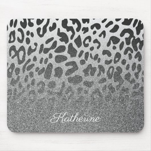 Glitzer-Leopard-Druck Mousepad (Vorne)