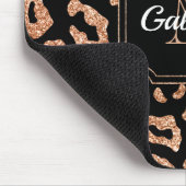 Glitzer-Leopard-Druck Mousepad (Ecke)