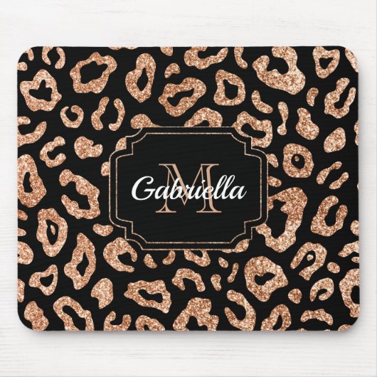 Glitzer-Leopard-Druck Mousepad (Vorne)
