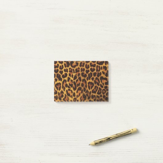 Glitzer-Leopard-Druck Post-it Klebezettel (Auf Schreibtisch)