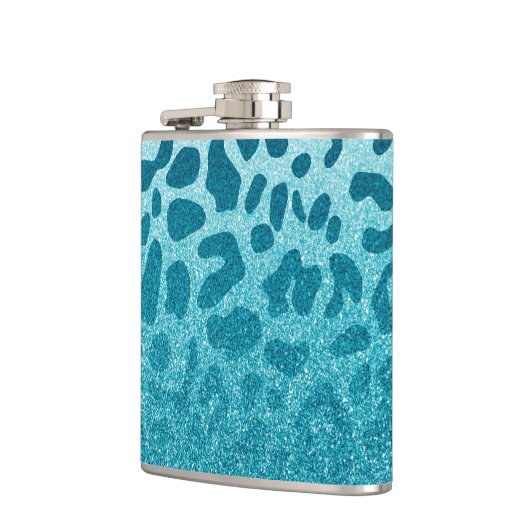 Glitzer Leopard Flachmann (Links)