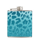 Glitzer Leopard Flachmann (Vorderseite)