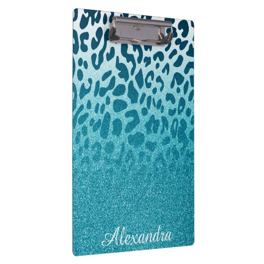 Glitzer Leopard Klemmbrett (Rechts)