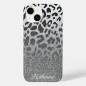 Glitzer Leopard Print Case-Mate iPhone Hülle (Rückseite)