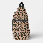 Glitzer Leopard Print Crossbody Sling Bag (Vorderseite)