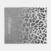 Glitzer Leopard Print Fleecedecke (Vorderseite (Horizontal))