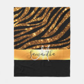 Glitzer Leopard Print Fleecedecke (Vorderseite)