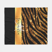 Glitzer Leopard Print Fleecedecke (Vorderseite (Horizontal))