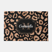 Glitzer Leopard Print Fußmatte (Vorderseite)