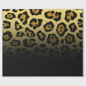 Glitzer Leopard Print Geschenkpapier (Flach)