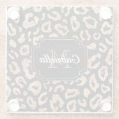 Glitzer Leopard Print Glasuntersetzer (Rückseite)