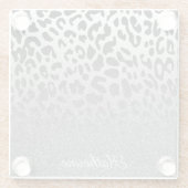 Glitzer Leopard Print Glasuntersetzer (Rückseite)