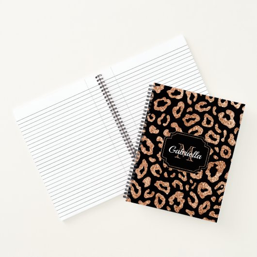 Glitzer Leopard Print Notizblock (Innenseite)