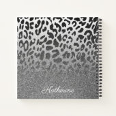 Glitzer Leopard Print Notizblock (Rückseite)